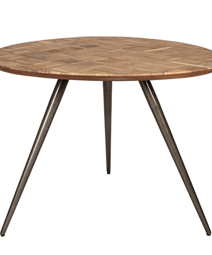 Fieron Natural wooden dining table organic round