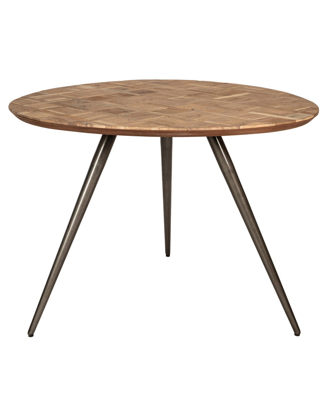 Fieron Natural wooden dining table organic round