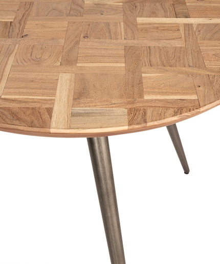 Fieron Natural wooden dining table organic round