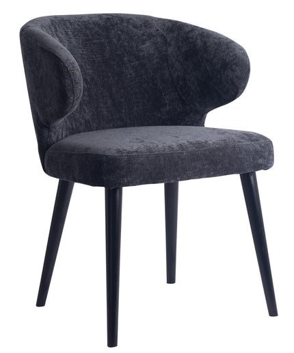 Fiori Anthracite 0504 dining chair black wood legs