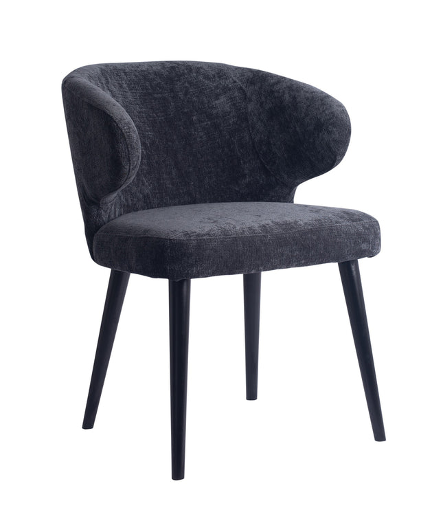 Fiori Anthracite 0504 dining chair black wood legs