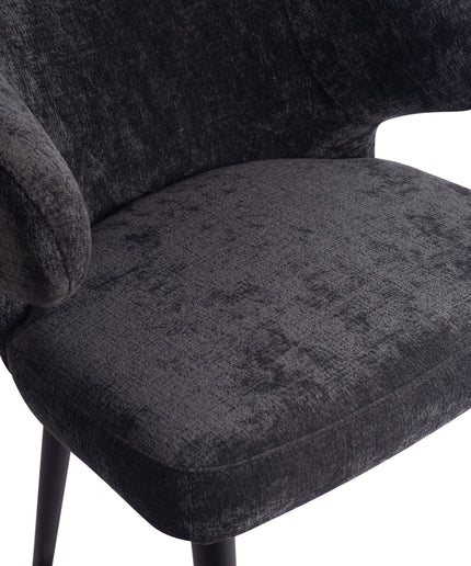 Fiori Anthracite 0504 dining chair black wood legs