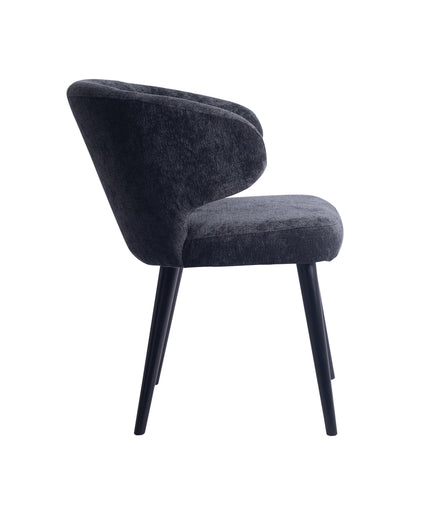 Fiori Anthracite 0504 dining chair black wood legs