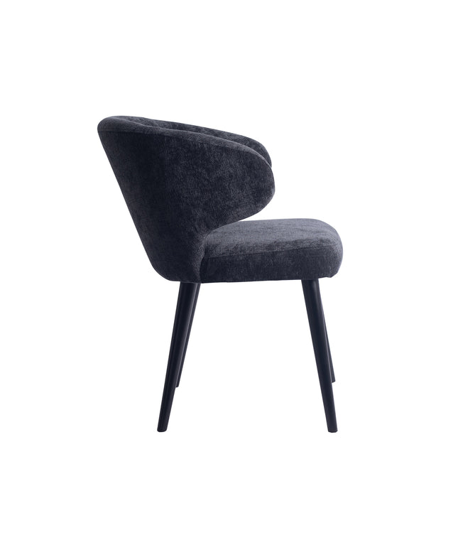 Fiori Anthracite 0504 dining chair black wood legs