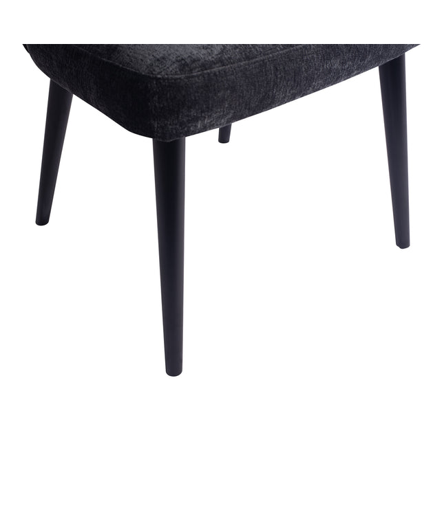 Fiori Anthracite 0504 dining chair black wood legs
