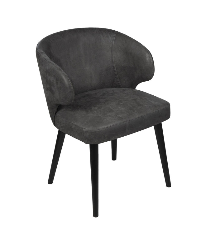 Fiori Anthracite terra leather dining chair