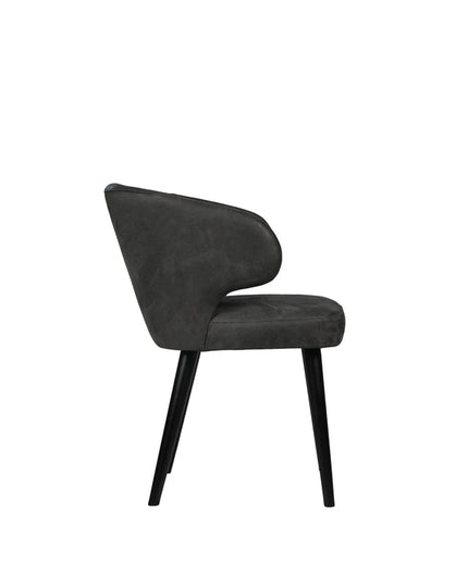 Fiori Anthracite terra leather dining chair