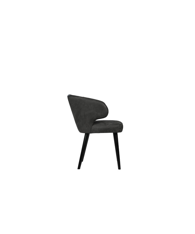 Fiori Anthracite terra leather dining chair