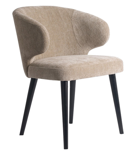 Fiori Cream 6051 dining chair black wood legs
