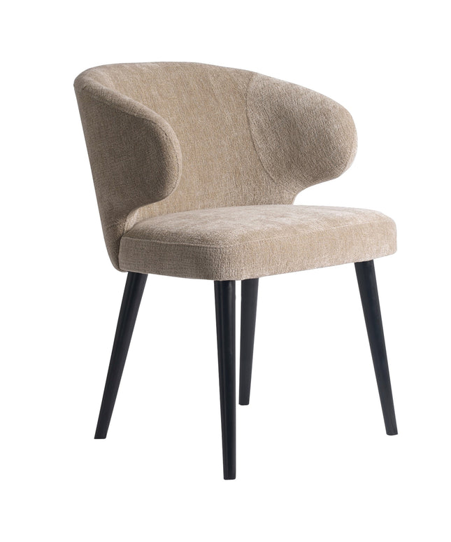 Fiori Cream 6051 dining chair black wood legs