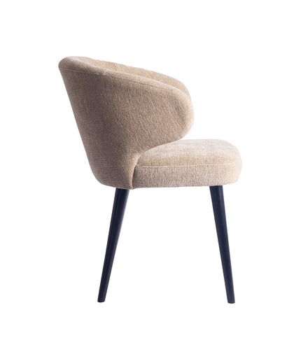 Fiori Cream 6051 dining chair black wood legs