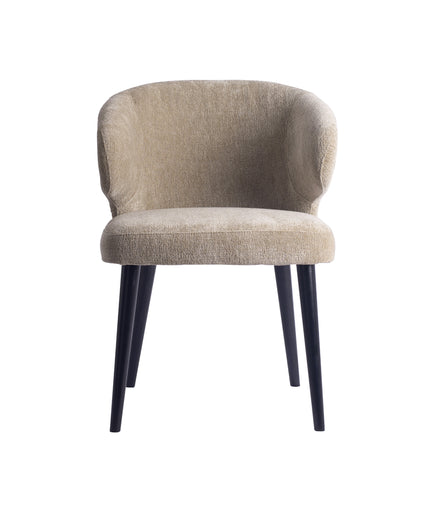 Fiori Cream 6051 dining chair black wood legs