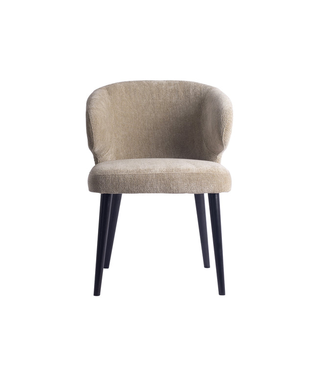 Fiori Cream 6051 dining chair black wood legs