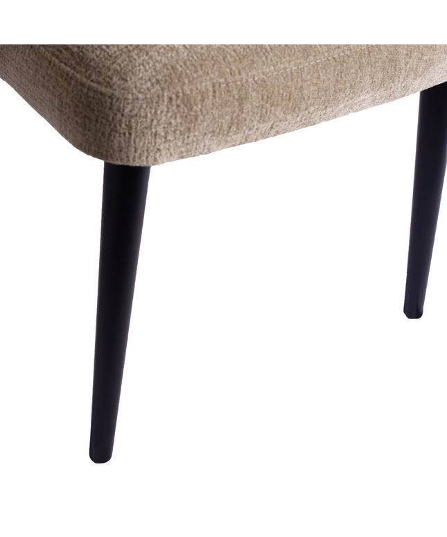 Fiori Cream 6051 dining chair black wood legs