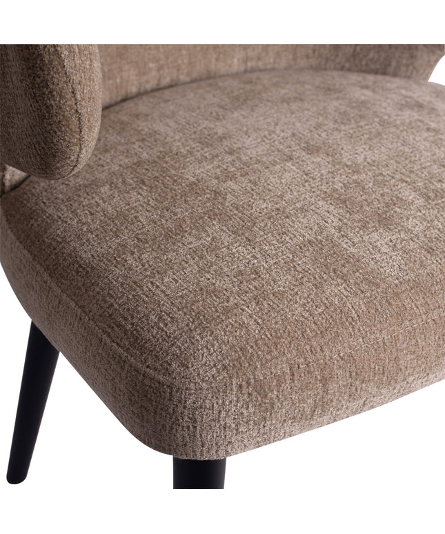 Fiori Cream 6051 dining chair black wood legs