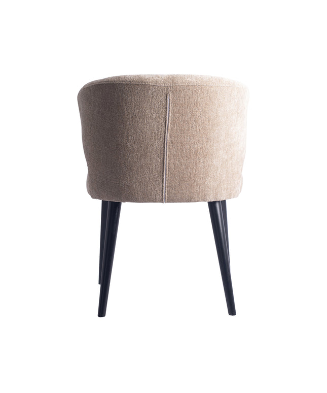 Fiori Cream 6051 dining chair black wood legs