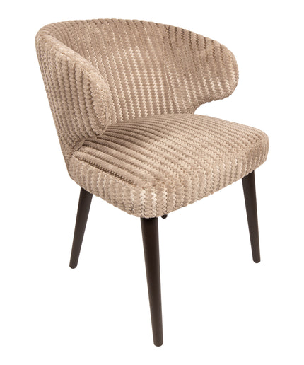 Fiori Beige 09 dining chair dark brown wood legs