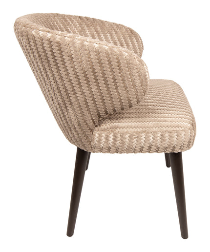 Fiori Beige 09 dining chair dark brown wood legs