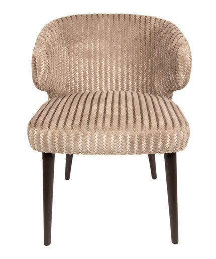 Fiori Beige 09 dining chair dark brown wood legs