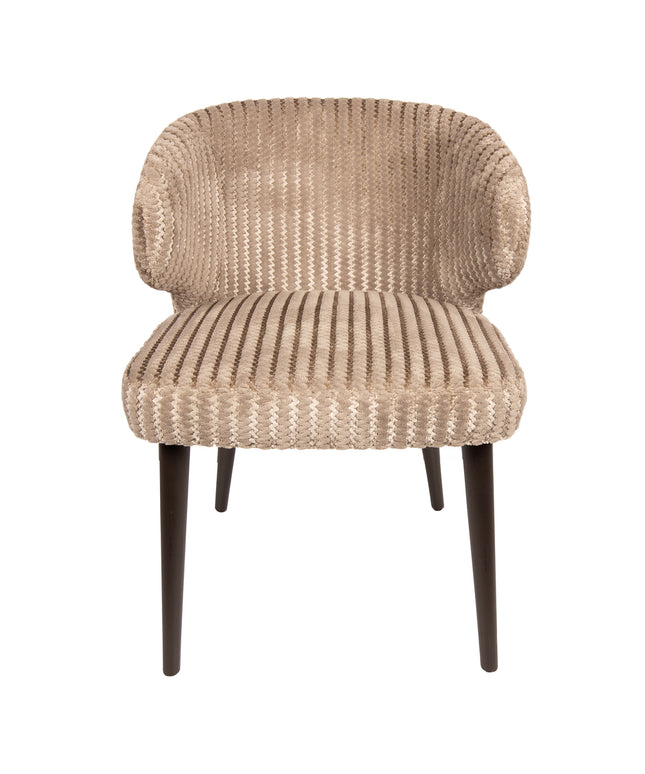 Fiori Beige 09 dining chair dark brown wood legs