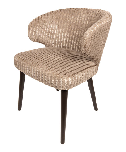 Fiori Beige 09 dining chair dark brown wood legs