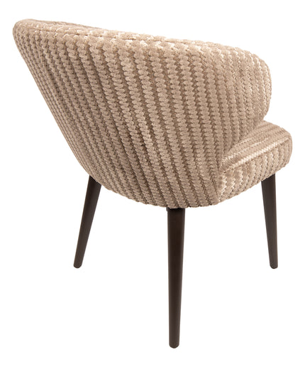 Fiori Beige 09 dining chair dark brown wood legs