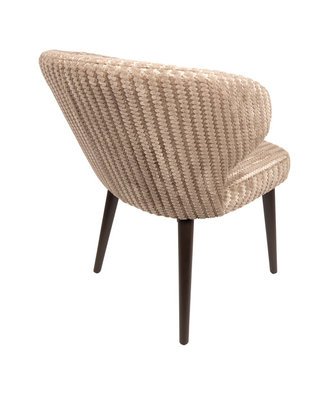 Fiori Beige 09 dining chair dark brown wood legs