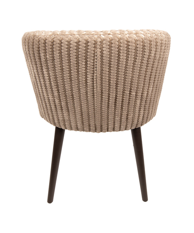 Fiori Beige 09 dining chair dark brown wood legs