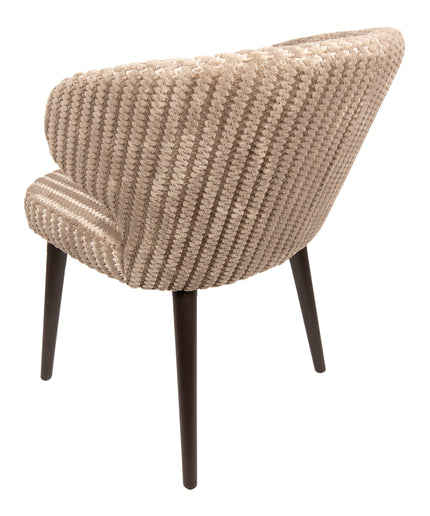 Fiori Beige 09 dining chair dark brown wood legs
