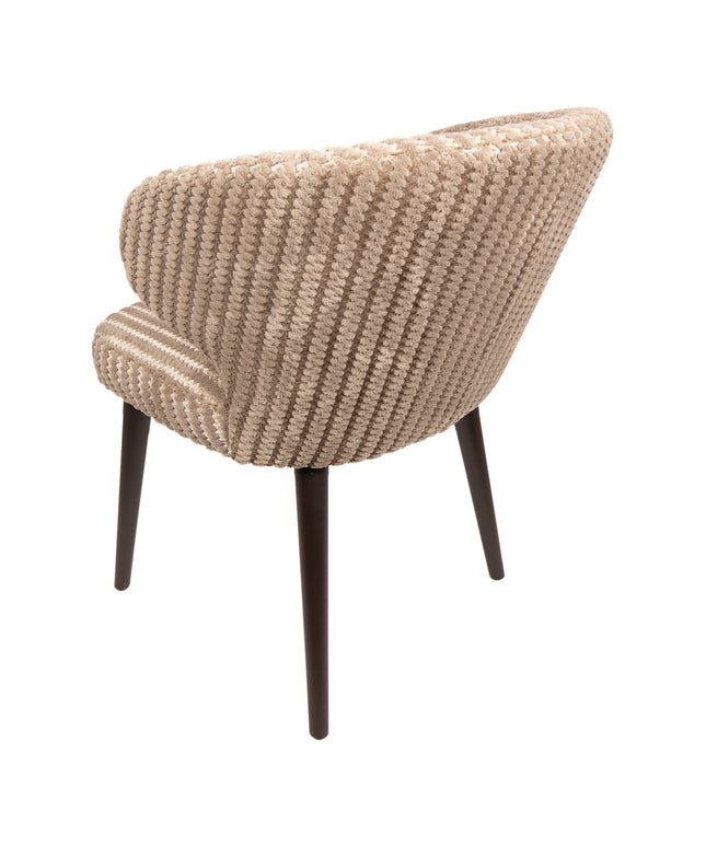 Fiori Beige 09 dining chair dark brown wood legs