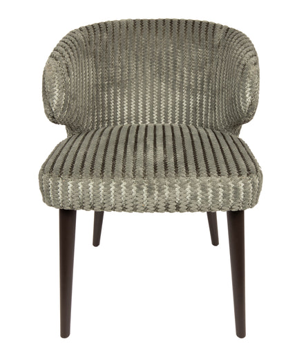 Fiori Green 13 dining chair dark brown wood legs