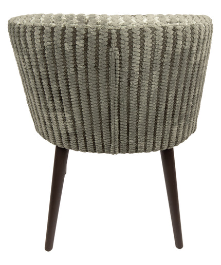 Fiori Green 13 dining chair dark brown wood legs