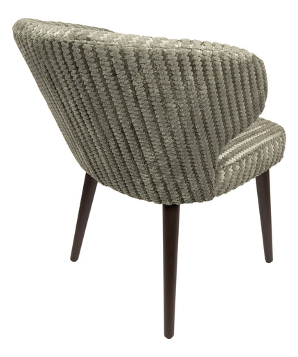 Fiori Green 13 dining chair dark brown wood legs