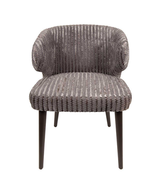 Fiori Taupe 19 dining chair dark brown wood legs