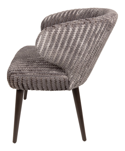 Fiori Taupe 19 dining chair dark brown wood legs