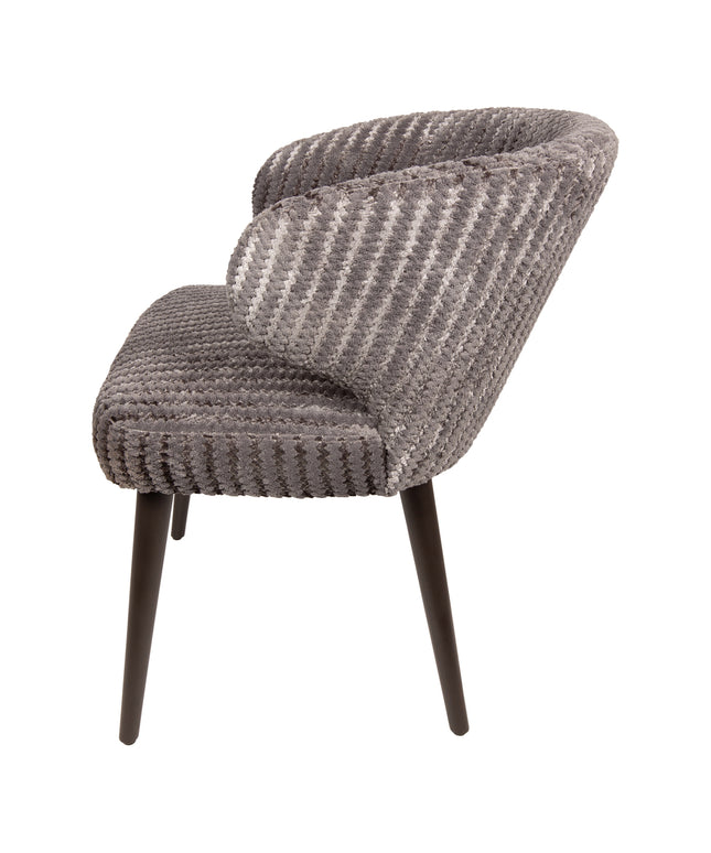 Fiori Taupe 19 dining chair dark brown wood legs