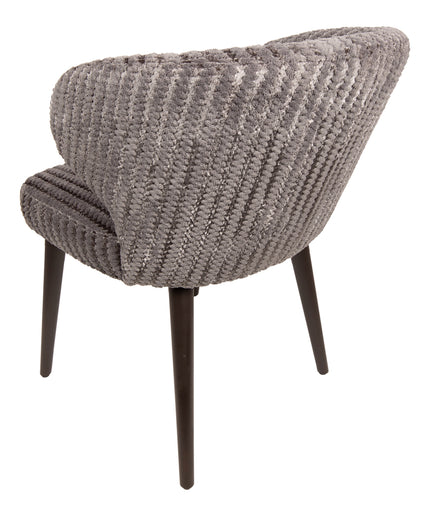 Fiori Taupe 19 dining chair dark brown wood legs