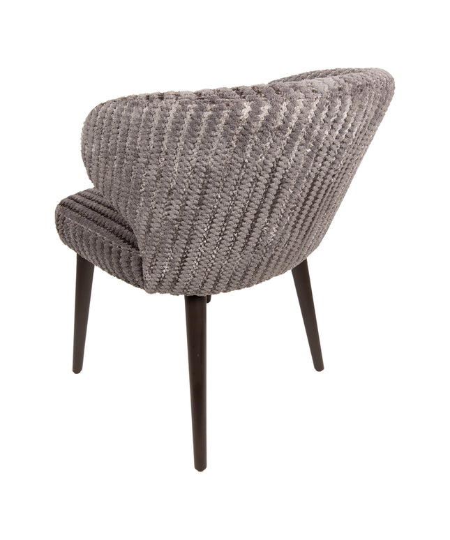 Fiori Taupe 19 dining chair dark brown wood legs