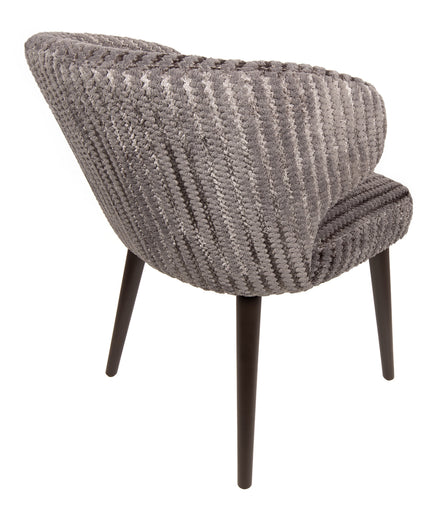 Fiori Taupe 19 dining chair dark brown wood legs