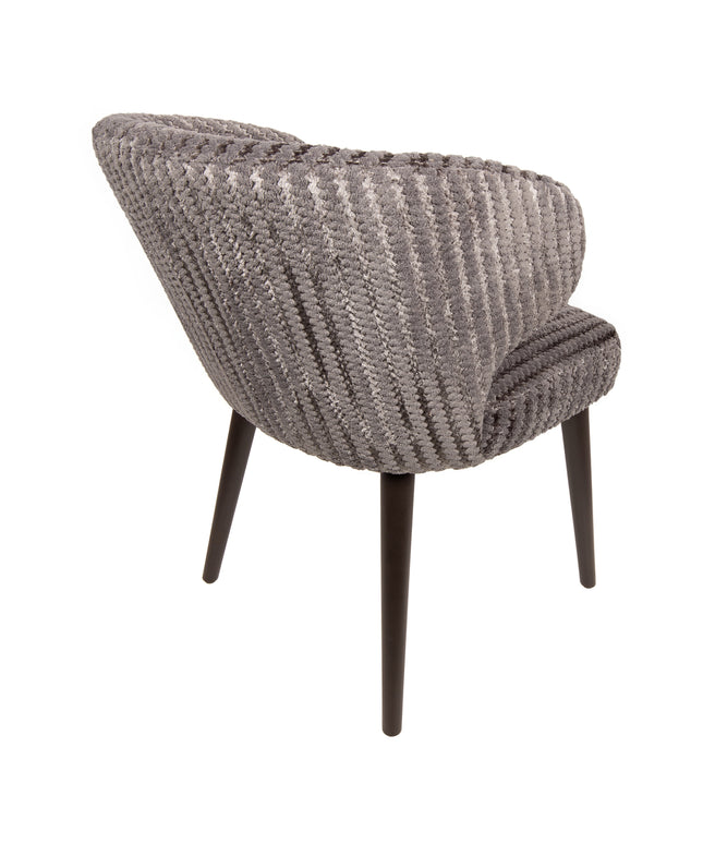 Fiori Taupe 19 dining chair dark brown wood legs