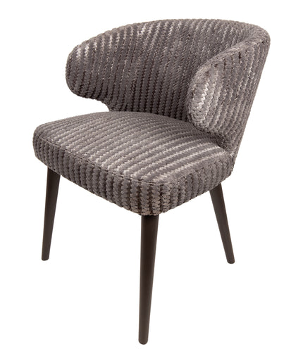 Fiori Taupe 19 dining chair dark brown wood legs