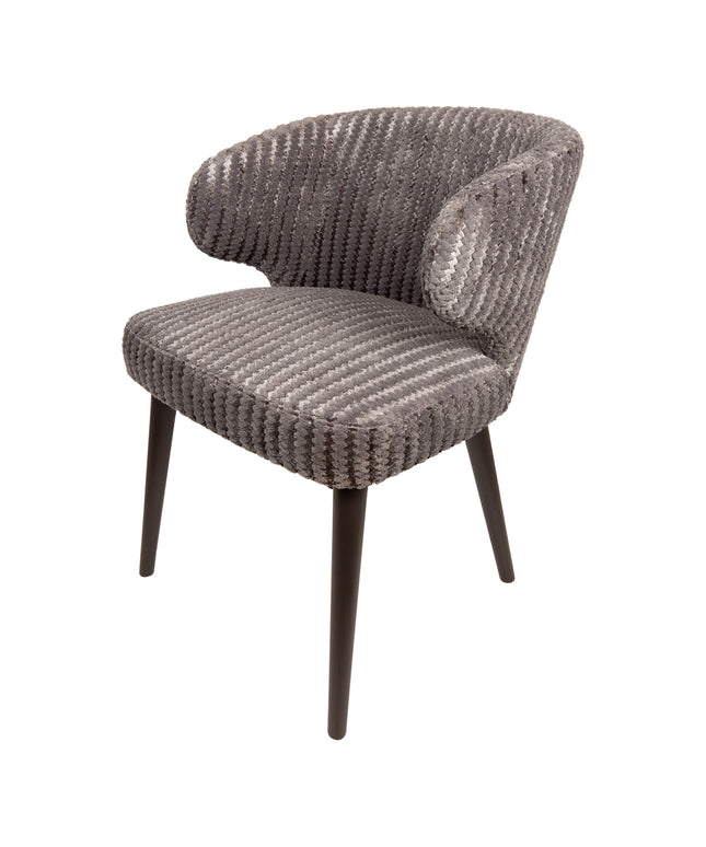 Fiori Taupe 19 dining chair dark brown wood legs