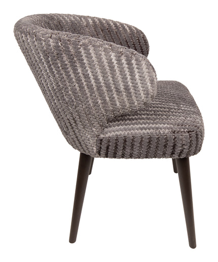 Fiori Taupe 19 dining chair dark brown wood legs