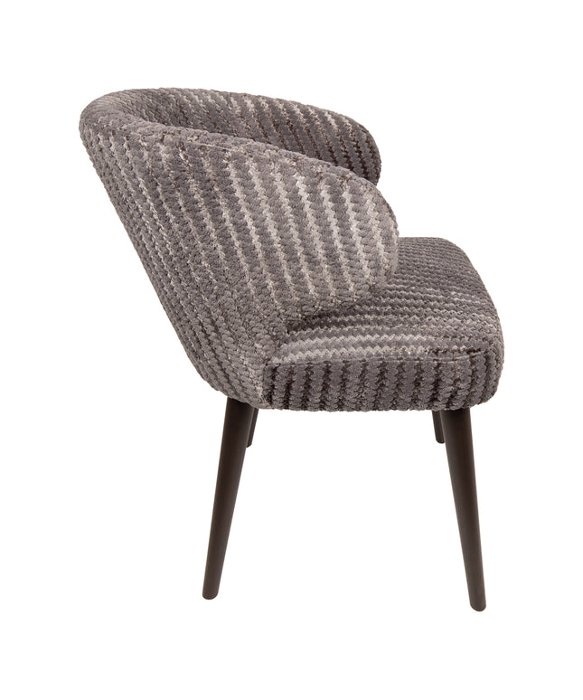 Fiori Taupe 19 dining chair dark brown wood legs