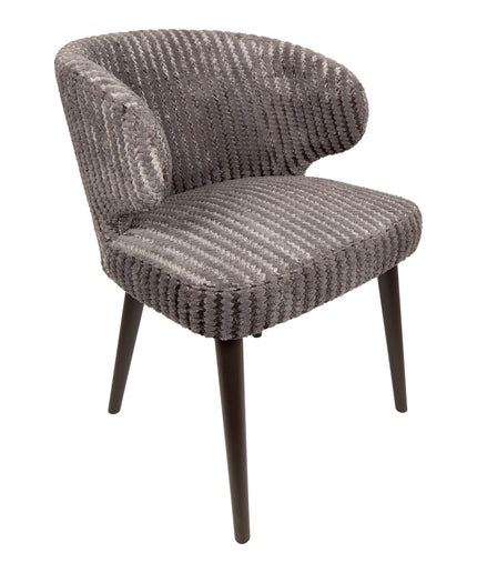 Fiori Taupe 19 dining chair dark brown wood legs