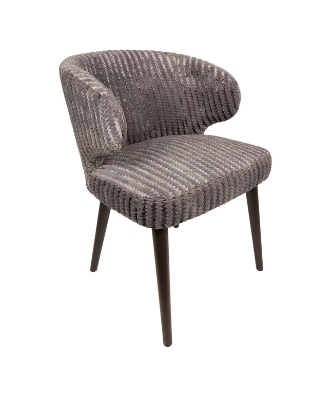 Fiori Taupe 19 dining chair dark brown wood legs