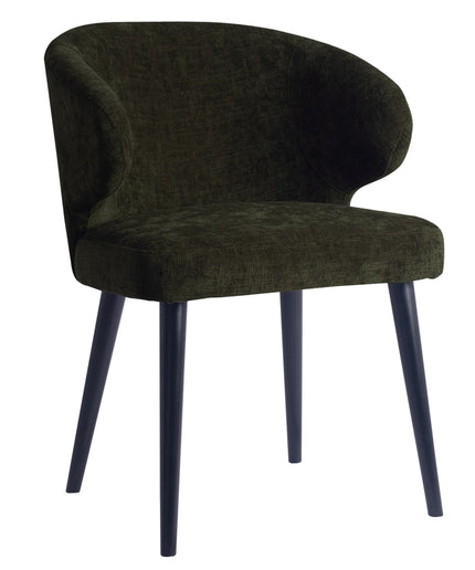 Fiori Green 1205 dining chair black wood legs