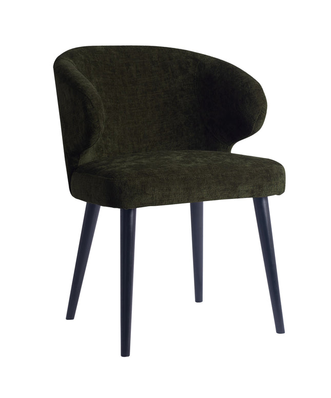 Fiori Green 1205 dining chair black wood legs