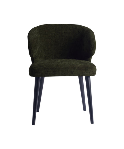 Fiori Green 1205 dining chair black wood legs