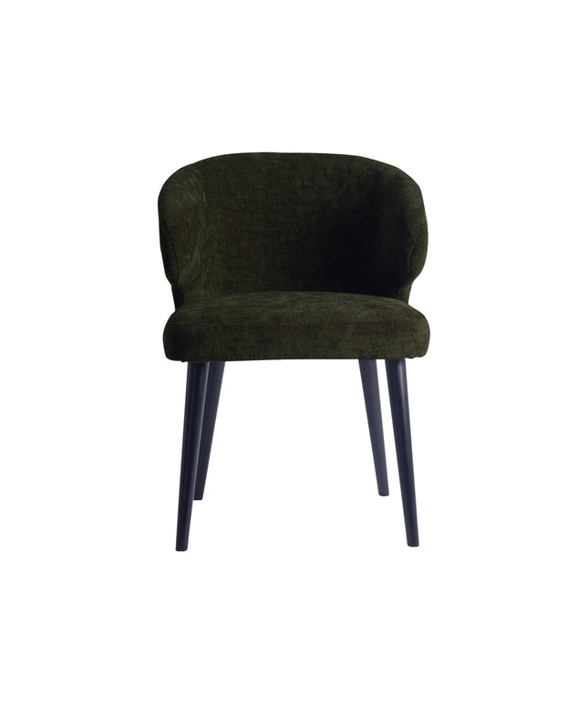 Fiori Green 1205 dining chair black wood legs